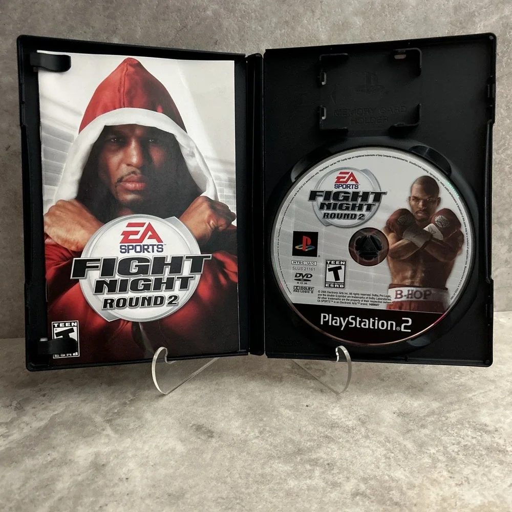 Fight Night Round 2 PS2 (Sony PlayStation 2, 2005) W/MANUAL - Tested!